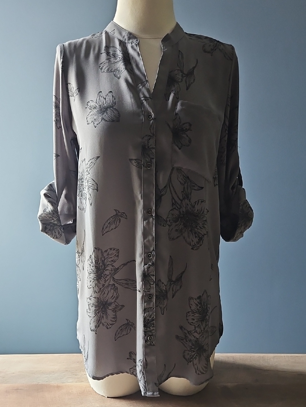 Forever 21 3/4 Sleeve Tunic Blouse
